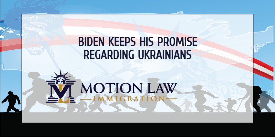 Biden admits as many Ukrainians as promised