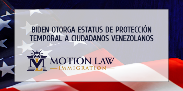 Biden Otorga Estatus De Protección Temporal A Venezolanos | Motion Law ...