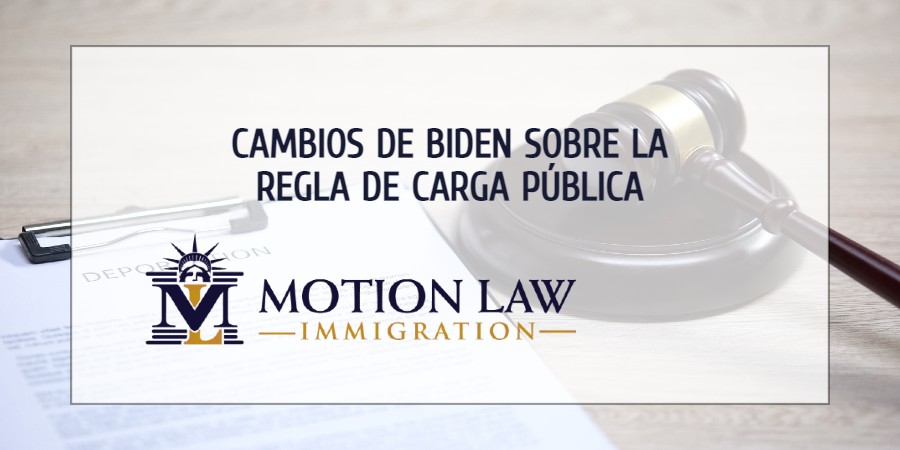 Biden anuncia cambios sobre la regla de carga pública