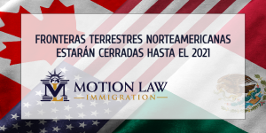 Triángulo norteamericano cierra las fronteras terrestres hasta enero del 2021