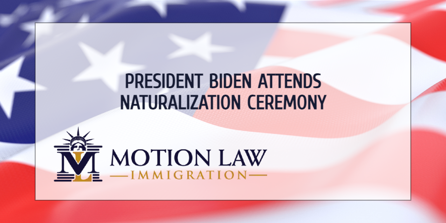 President Biden celebrates with newly naturalized citizens